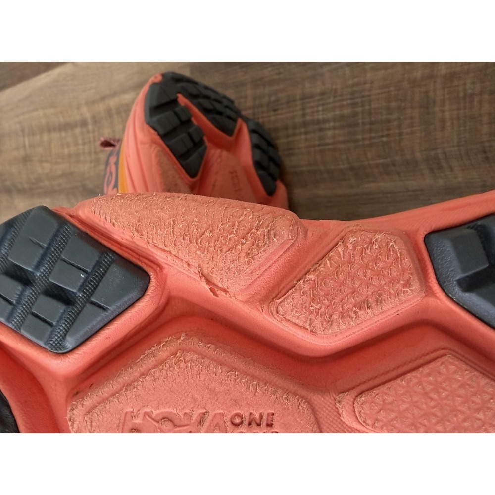 Hoka One One Challenger ATR 6 Shoes Womens 9.5 Gray Orange Trail Sneakers GREAT - Picture 3 of 9
